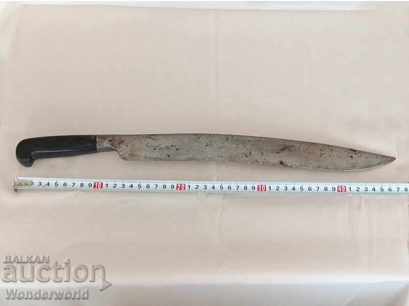 Old, very long forged knife with the master's stamp Old, very long forged knife with the master's stamp