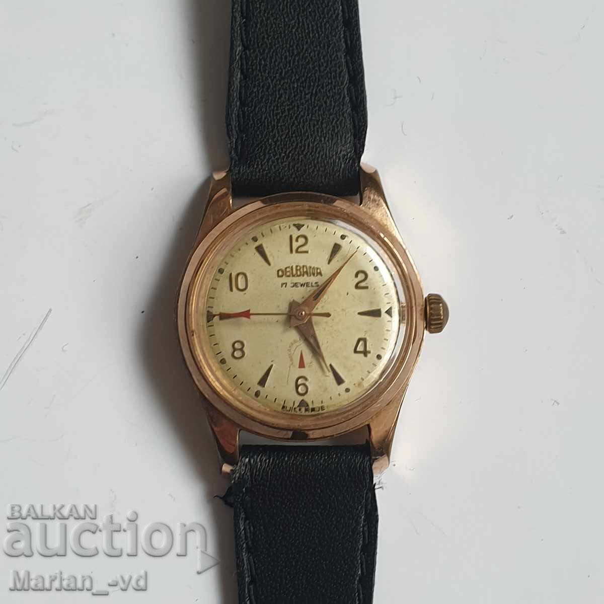 Auction Antique Swiss ladies gold-plated watch "Delbana" Auction Antique Swiss ladies gold-plated watch "Delbana"