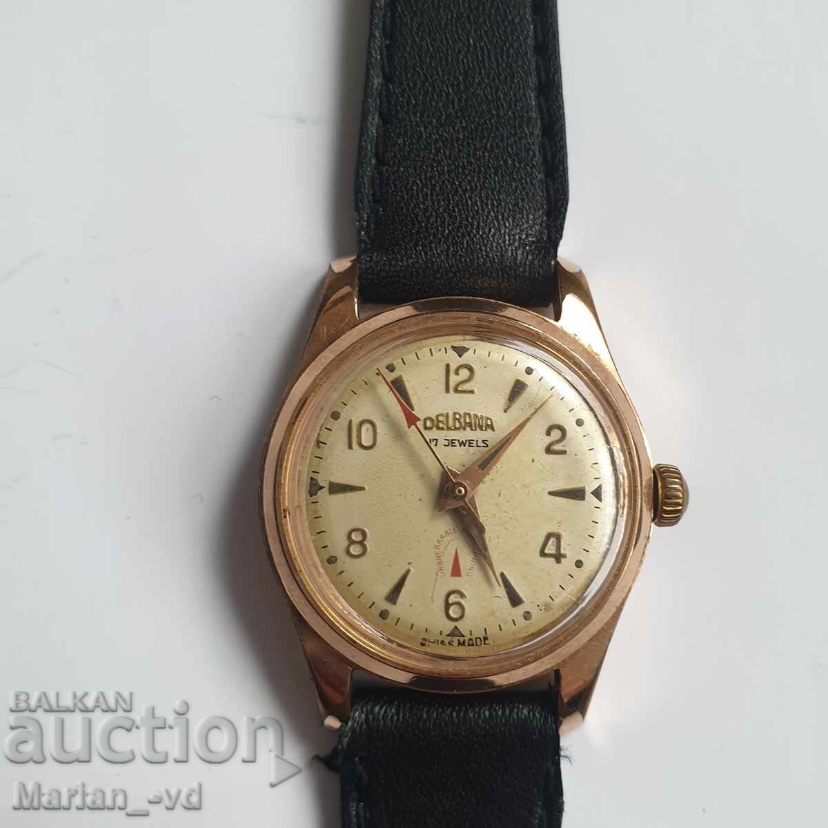 Antique Swiss ladies gold-plated watch "Delbana" - 6 Antique Swiss ladies gold-plated watch "Delbana" - 6