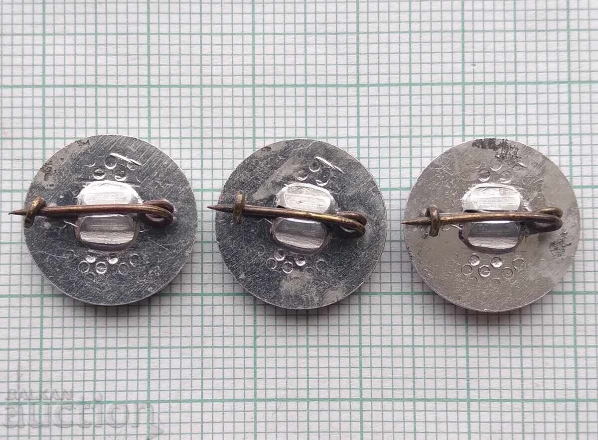 Auction 18100 Badge - TNTM Pleven LOT-3pcs Auction 18100 Badge - TNTM Pleven LOT-3pcs