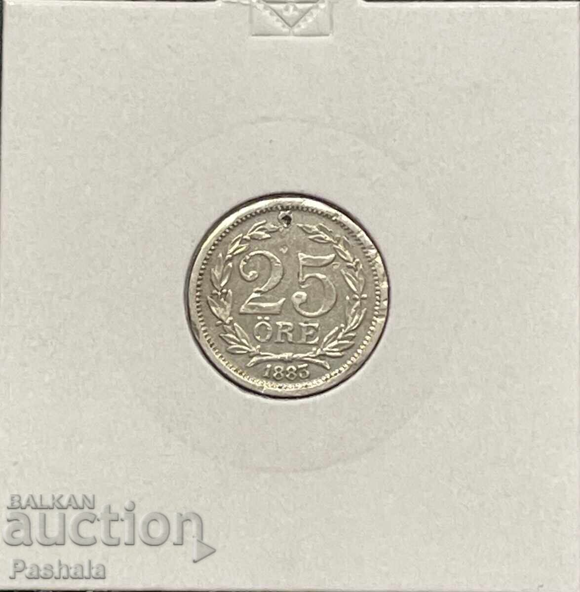 Sweden 25 Jore 1883. Silver. Sweden 25 Jore 1883. Silver.