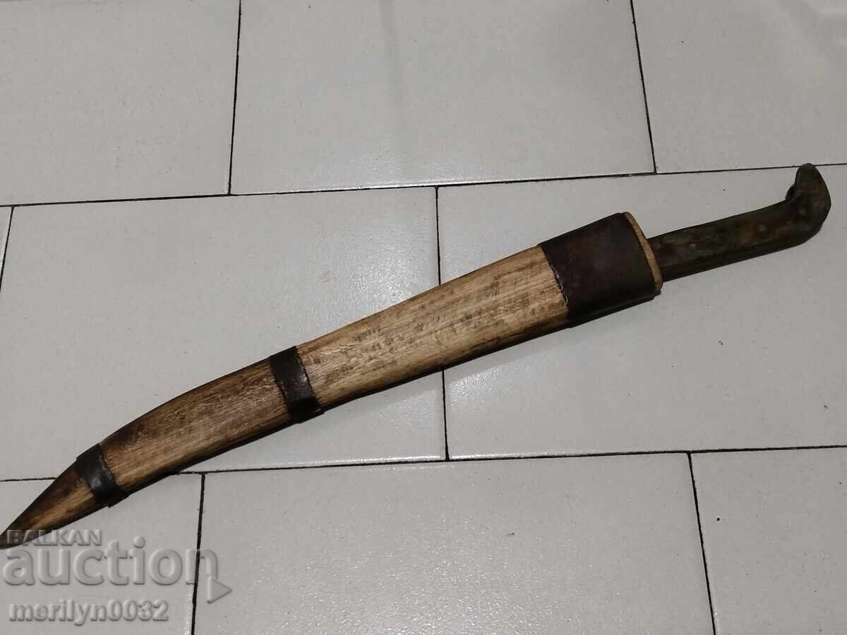 Forged shepherd's knife karakulak chireni from horn damascus blade - 6 Forged shepherd's knife karakulak chireni from horn damascus blade - 6