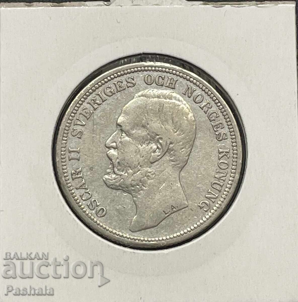 Sweden 2 kroner 1900. Silver. with price 110.00 BGN | € 56.24 Sweden 2 kroner 1900. Silver. with price 110.00 BGN | € 56.24