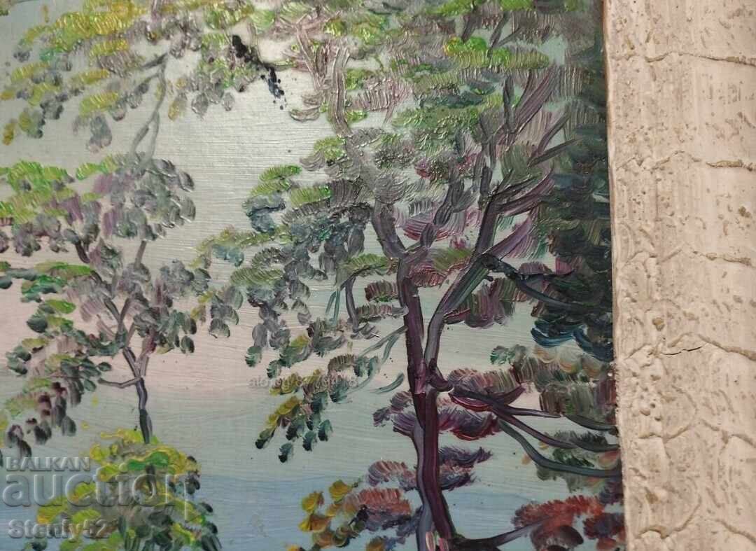 Landscape painting, oil on wood fiberboard. with price 350.00 BGN | € 178.95 Landscape painting, oil on wood fiberboard. with price 350.00 BGN | € 178.95