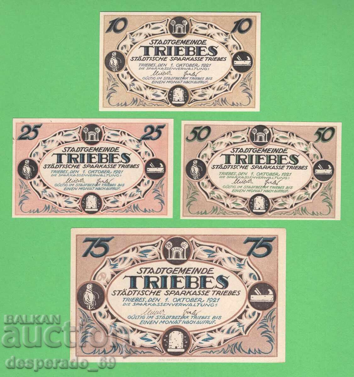 (¯`'•.¸NOTGELD (city Triebes) 1921 UNC -4 pcs. banknotes¸.•'´¯) with price 12.00 BGN | € 6.14 (¯`'•.¸NOTGELD (city Triebes) 1921 UNC -4 pcs. banknotes¸.•'´¯) with price 12.00 BGN | € 6.14