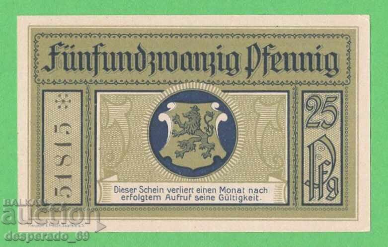 (¯`'•.¸NOTGELD (гр. Leutenberg) 1921 UNC -25 пфенига '´¯) с цена € 1.30 | 2.54 лв.