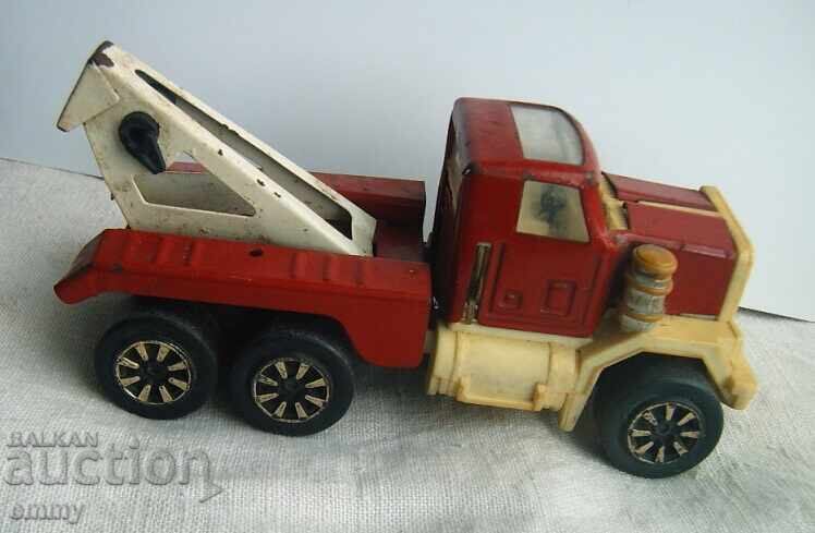 Auction Truck crane MIR - toy, metal and plastic. Missing Auction Truck crane MIR - toy, metal and plastic. Missing