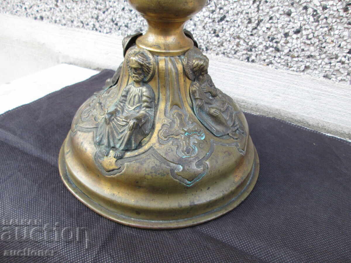 OLD CHURCH CANDLEHOLDER, LAMPS LOWER PART-19th century - 5 OLD CHURCH CANDLEHOLDER, LAMPS LOWER PART-19th century - 5