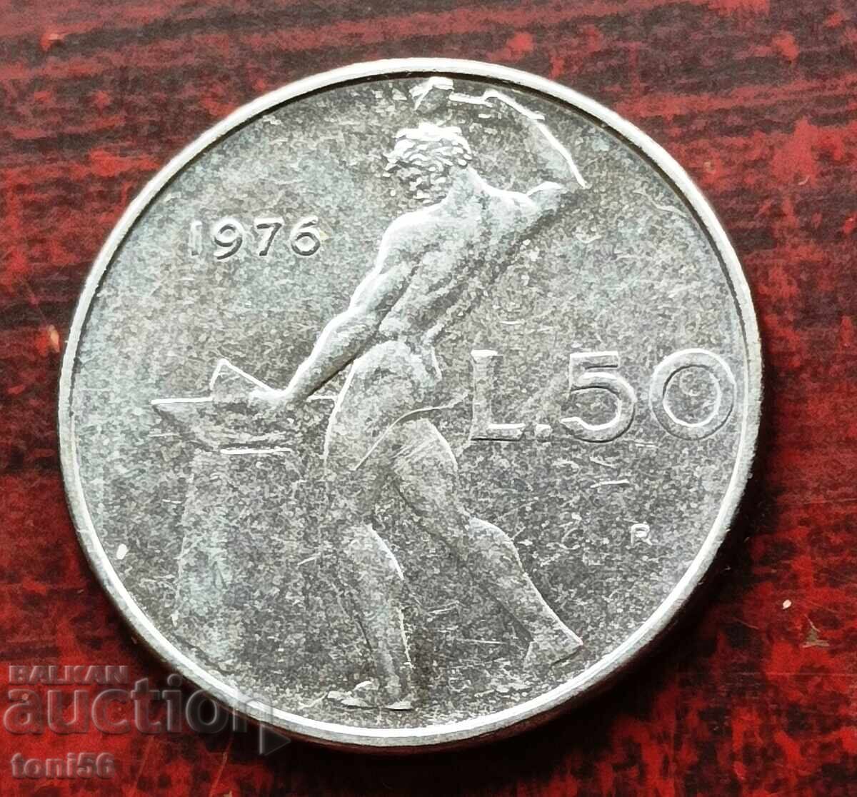 Italy 50 lira 1976 Italy 50 lira 1976