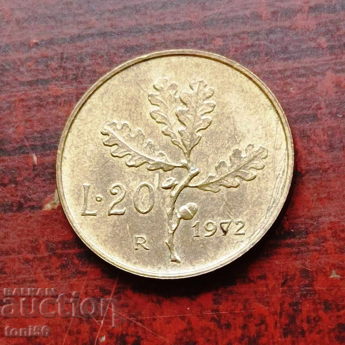 Italia 20 lire 1972