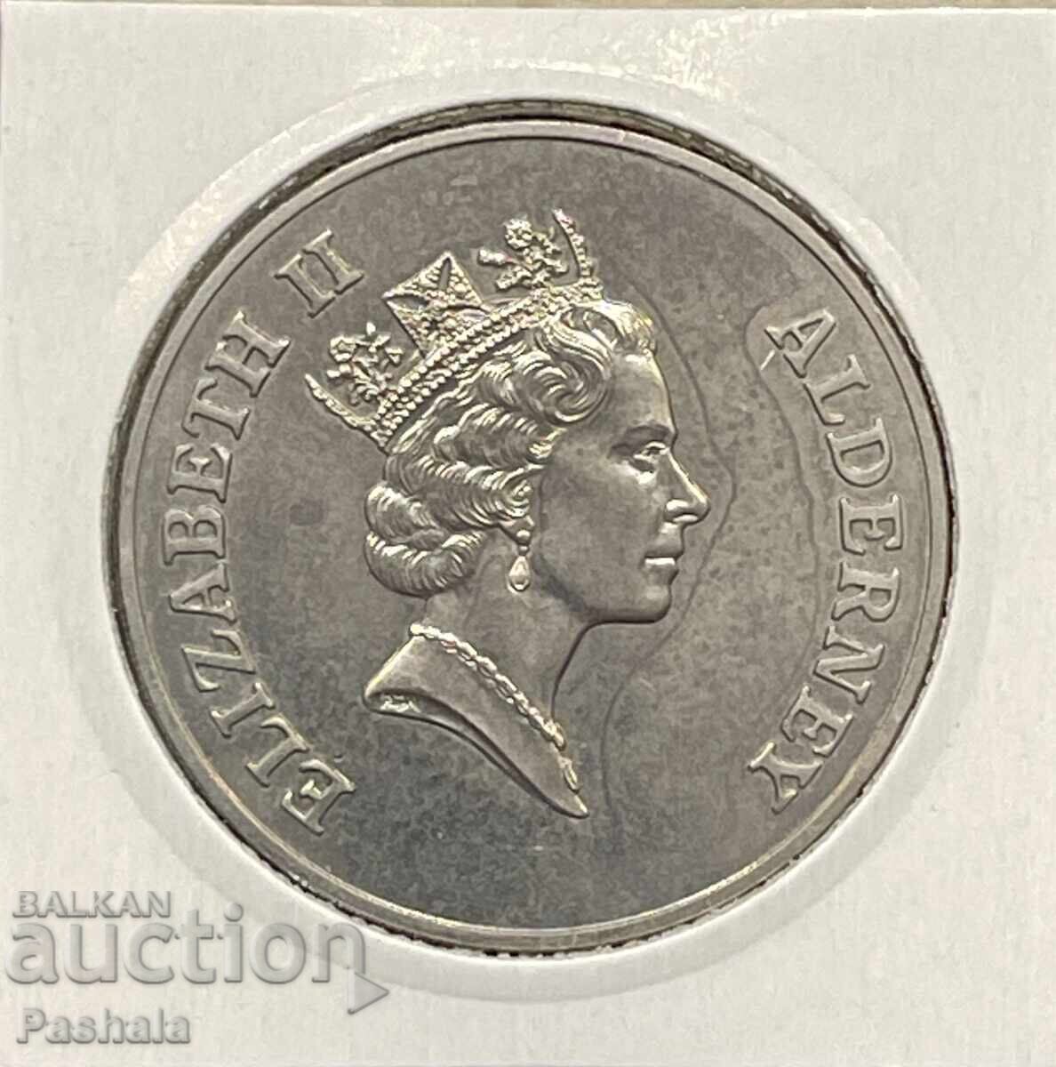 Alderney 5 pounds 1995 with price 40.00 BGN | € 20.45 Alderney 5 pounds 1995 with price 40.00 BGN | € 20.45
