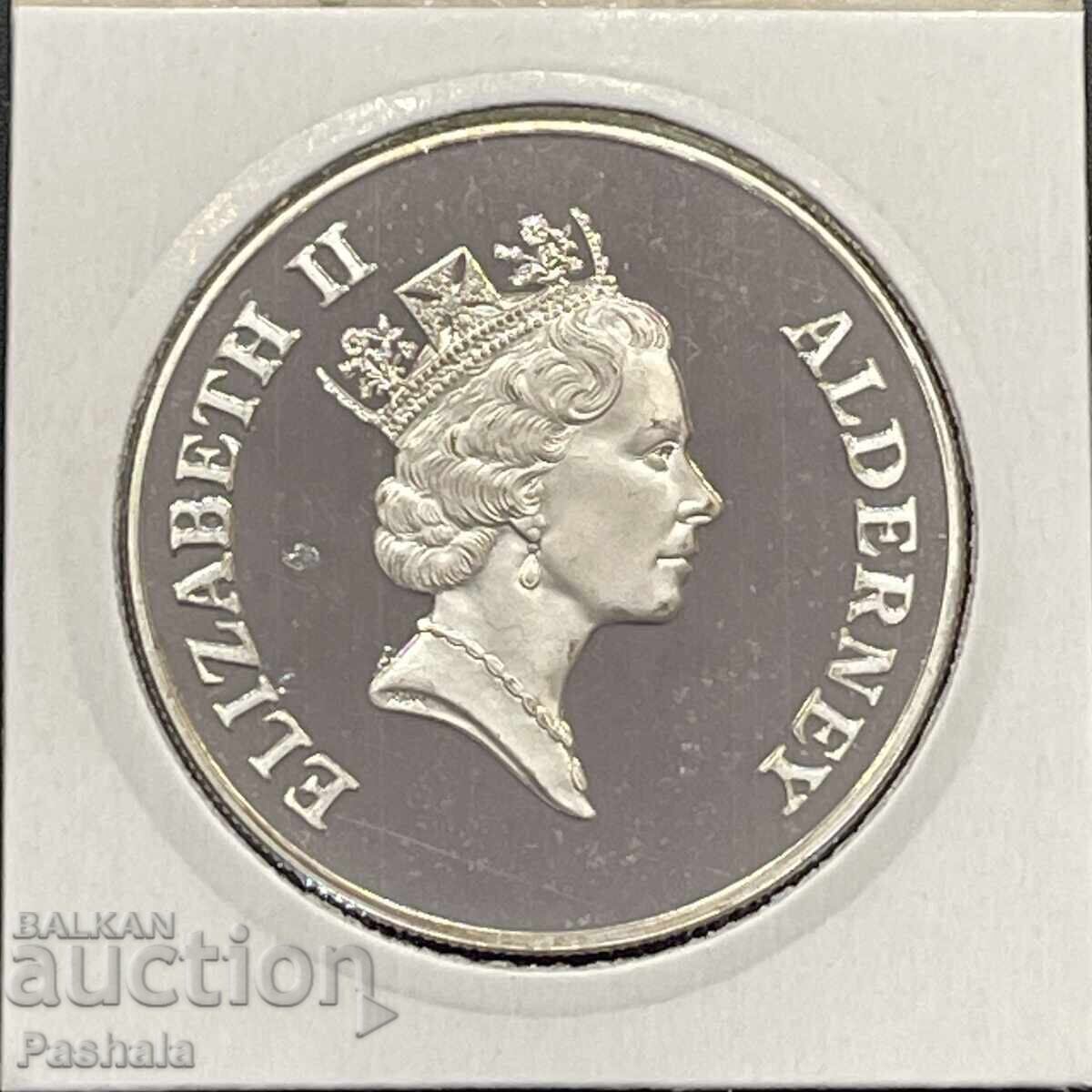 Alderney 5 λίρες 1995 Ασήμι. με τιμή 90.00 BGN | € 46.02 Alderney 5 λίρες 1995 Ασήμι. με τιμή 90.00 BGN | € 46.02