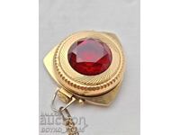 Russian Socialist USSR Women's Neck Watch ZARIA Zarya with Ruby