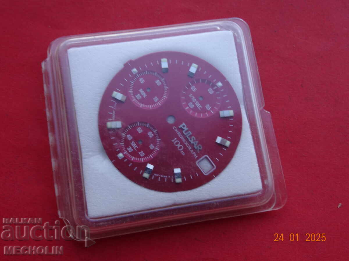 PULSAR 100 M chronograph dial PULSAR 100 M chronograph dial
