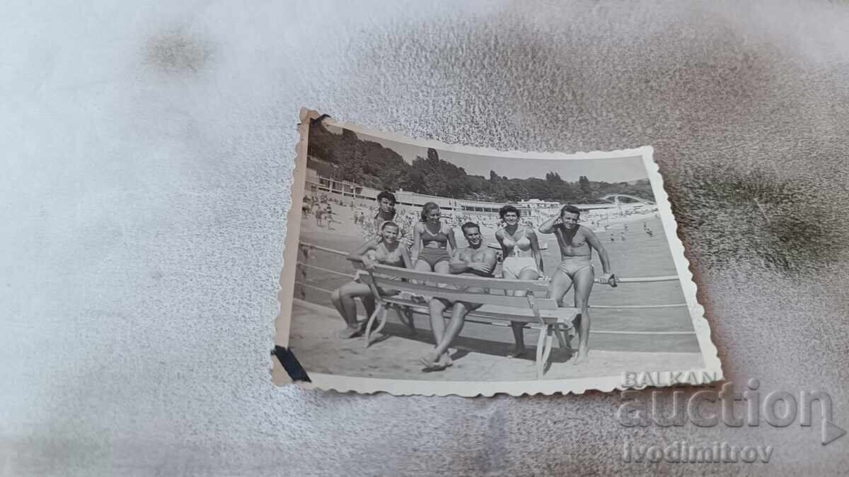 Photo Varna Young men and women on the pier 1957 Photo Varna Young men and women on the pier 1957