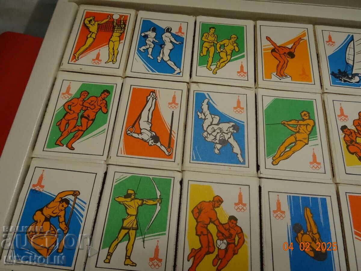 OLD RETRO RUSSIAN MATCHES OLYMPIAD MOSCOW COLLECTIBLE - 5 OLD RETRO RUSSIAN MATCHES OLYMPIAD MOSCOW COLLECTIBLE - 5
