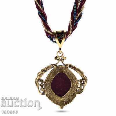 Necklace, medallion, agate necklace - 5 Necklace, medallion, agate necklace - 5