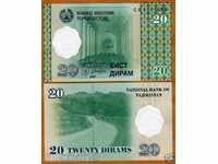 ZORBA AUCTIONS TADJIKISTAN 20 DYRAM 1999 UNC