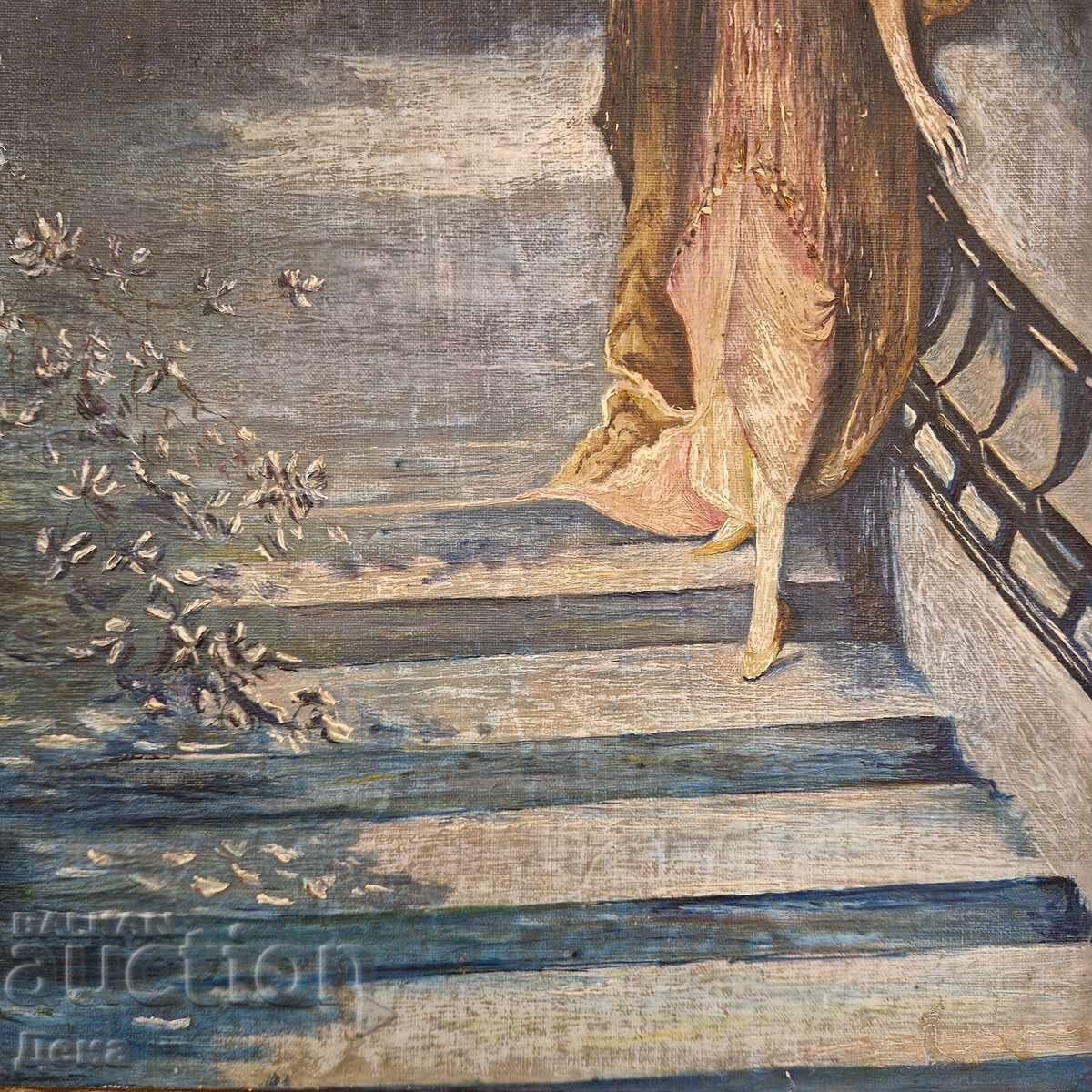 Delivery of Old painting from the 1920s - Romanticism Delivery of Old painting from the 1920s - Romanticism