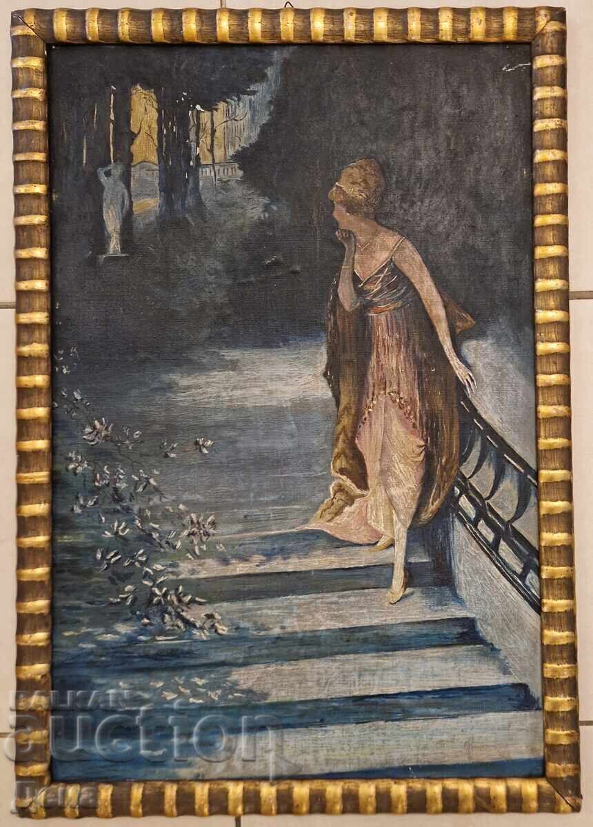 Old painting from the 1920s - Romanticism