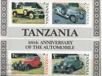 1986. Tanzania. 100 years of the automobile. Block.