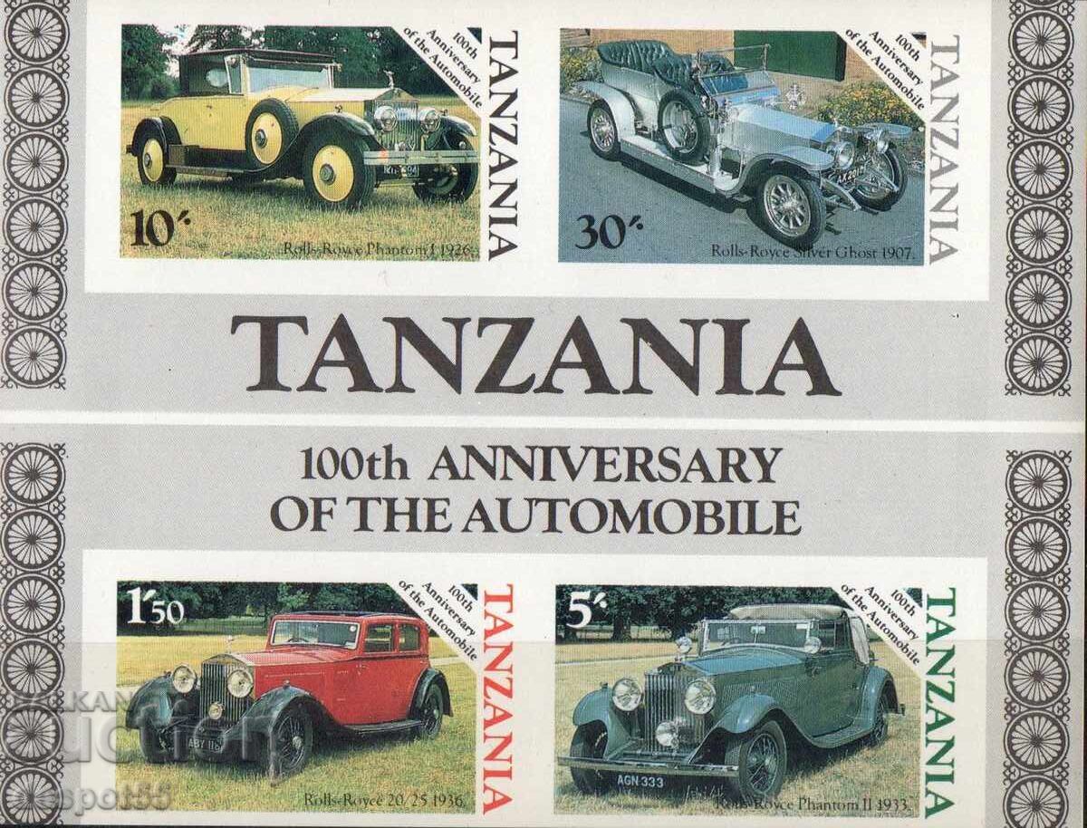 1986. Tanzania. 100 years of the automobile. Block. 1986. Tanzania. 100 years of the automobile. Block.