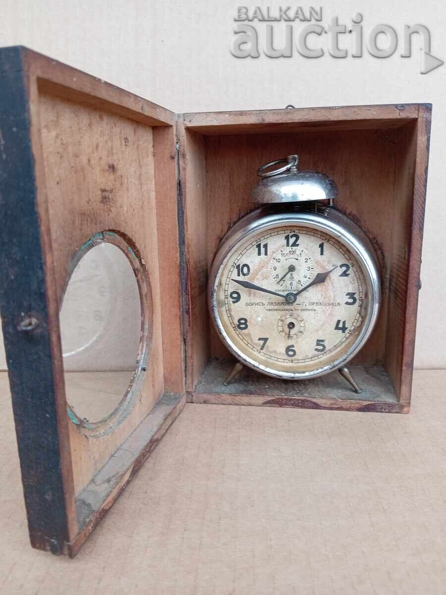 Delivery of Gustav Becker GB alarm clock with box Gustav Becker