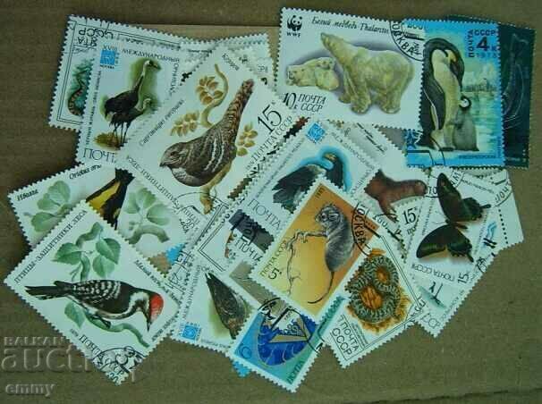 Auction Postage stamps "Animals", Fauna USSR 1980s - 50 pieces, new Auction Postage stamps "Animals", Fauna USSR 1980s - 50 pieces, new