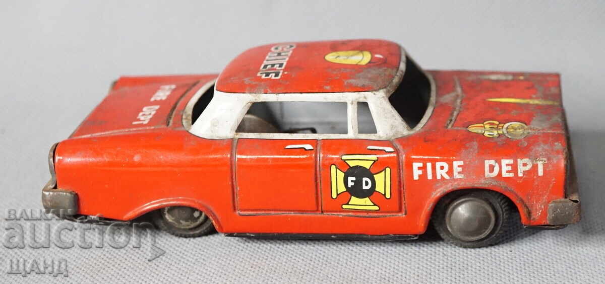 Old Japanese Metal Toy Model Police Car