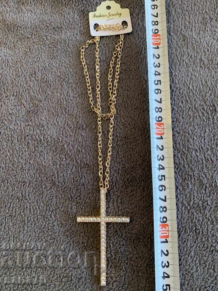 Beautiful new women's necklace-Cross-2 with price 4.00 BGN | € 2.05