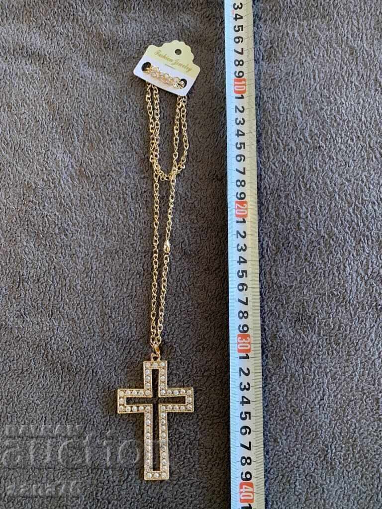 Beautiful new women's necklace-Cross-3 with price 6.00 BGN | € 3.07 Beautiful new women's necklace-Cross-3 with price 6.00 BGN | € 3.07