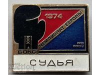 1318 СССР знак съдя от Европейско първенство Бокс Киев 1974г