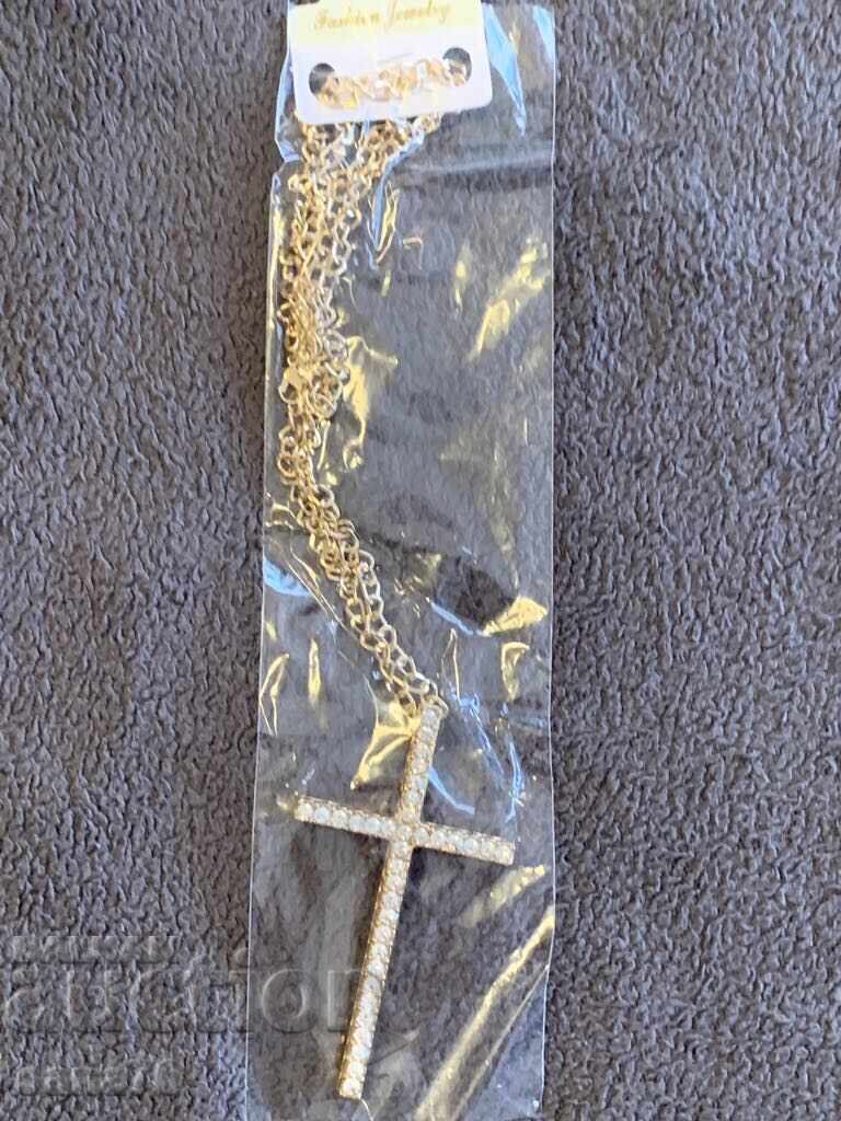 Красиво ново дамско колие-Кръст-6 с цена € 2.00 | 3.91 лв.