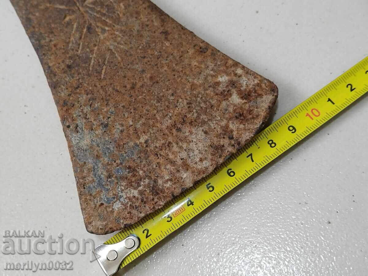 Old forged turnhoe, wrought iron, hoe, blade, axe - 7 Old forged turnhoe, wrought iron, hoe, blade, axe - 7