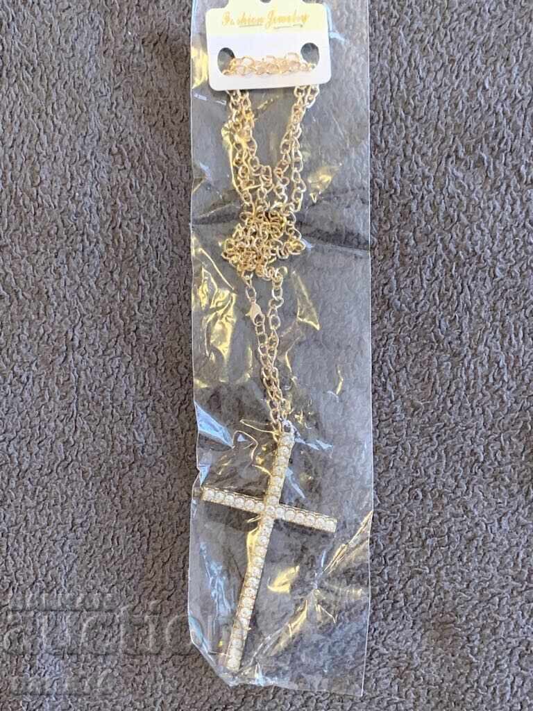 Beautiful new women's necklace-Cross-7 with price 4.00 BGN | € 2.05 Beautiful new women's necklace-Cross-7 with price 4.00 BGN | € 2.05