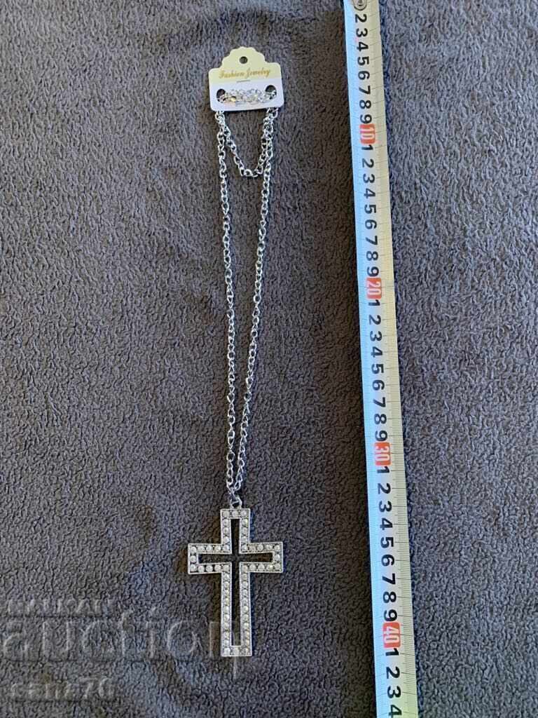 Beautiful new women's necklace-Cross-12 with price 6.00 BGN | € 3.07 Beautiful new women's necklace-Cross-12 with price 6.00 BGN | € 3.07
