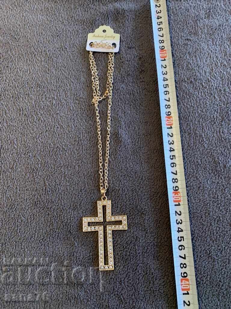 Beautiful new women's necklace-Cross-13 with price 6.00 BGN | € 3.07