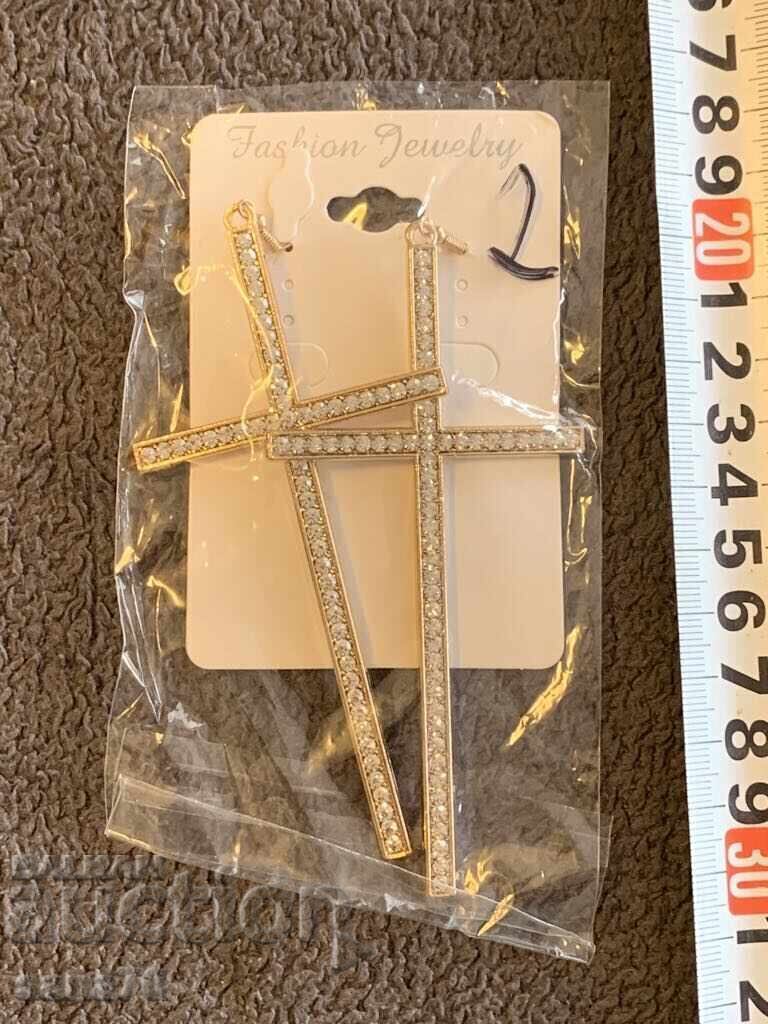 Beautiful new women's earrings with crosses-2 Beautiful new women's earrings with crosses-2