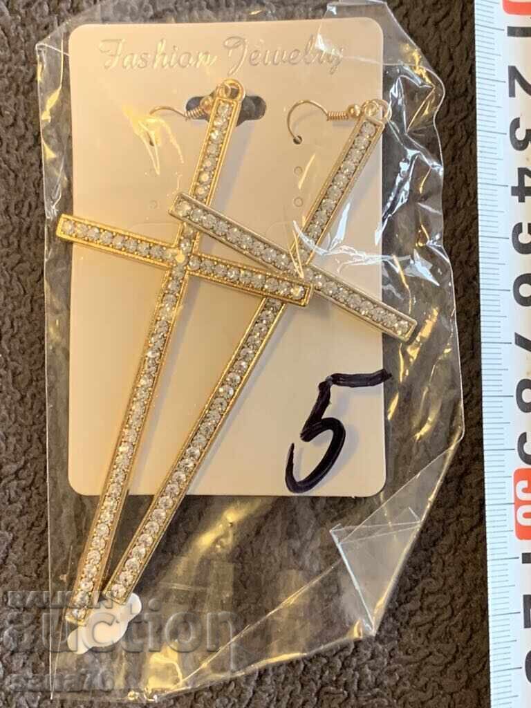 Beautiful new women's earrings with crosses-5 Beautiful new women's earrings with crosses-5