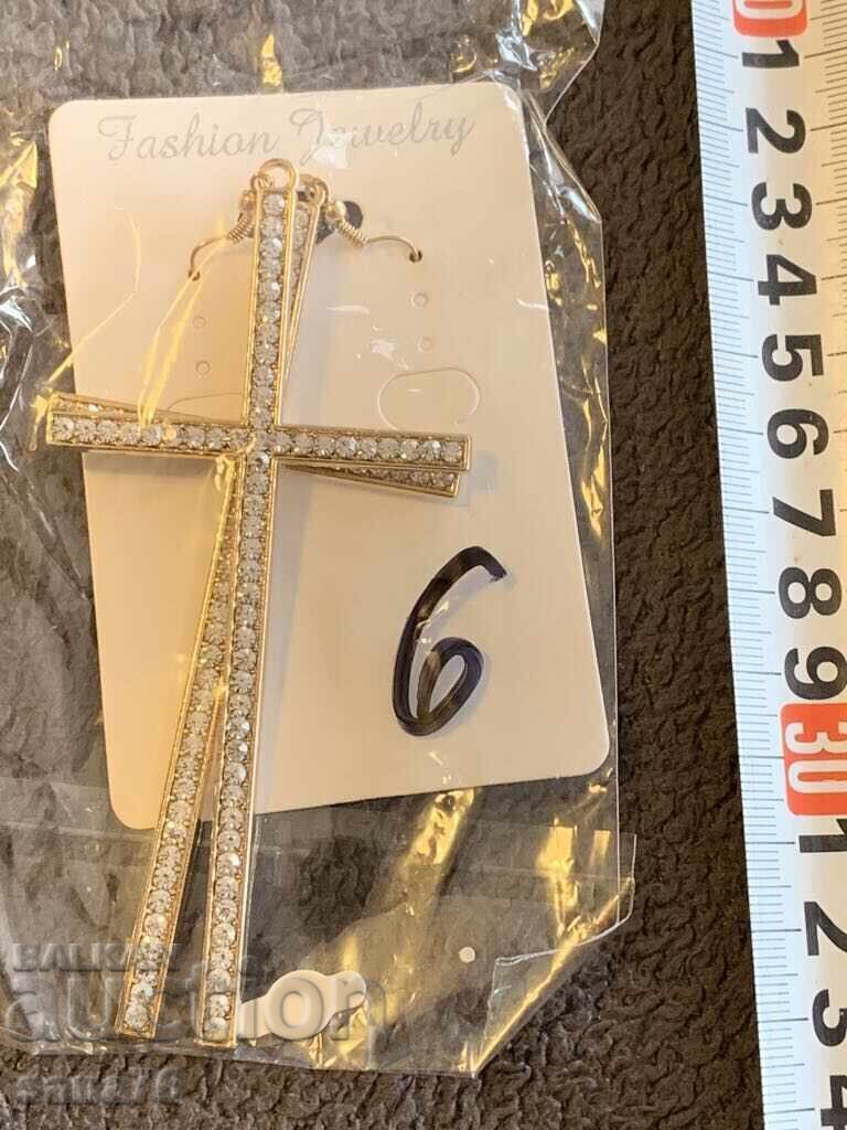 Beautiful new women's earrings with crosses-6 Beautiful new women's earrings with crosses-6