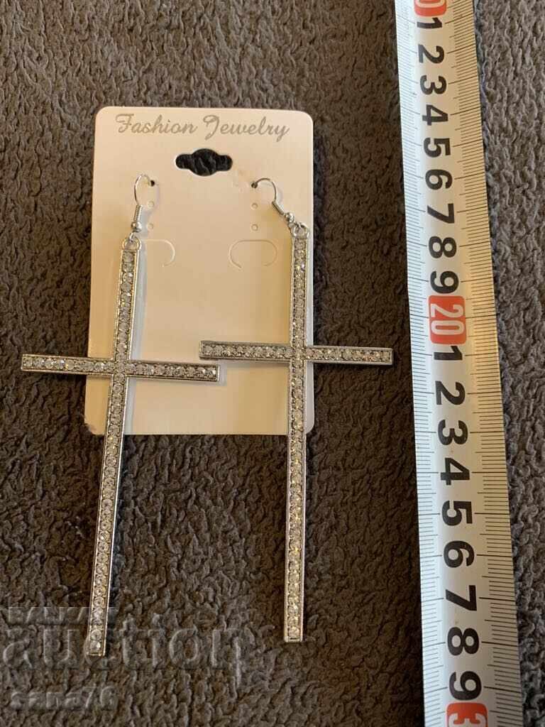 Beautiful new women's earrings with crosses-8 with price 4.00 BGN | € 2.05 Beautiful new women's earrings with crosses-8 with price 4.00 BGN | € 2.05