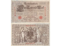 tino37- GERMANIA - 1000 MARK /SIGIL ROȘU/- 1910- VF+