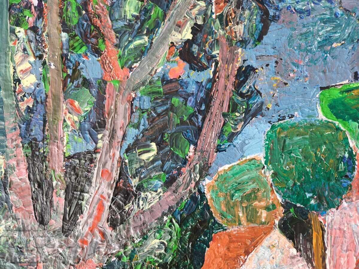 Auction Dana Kandinsky - Landscape with houses, oil on canvas Auction Dana Kandinsky - Landscape with houses, oil on canvas