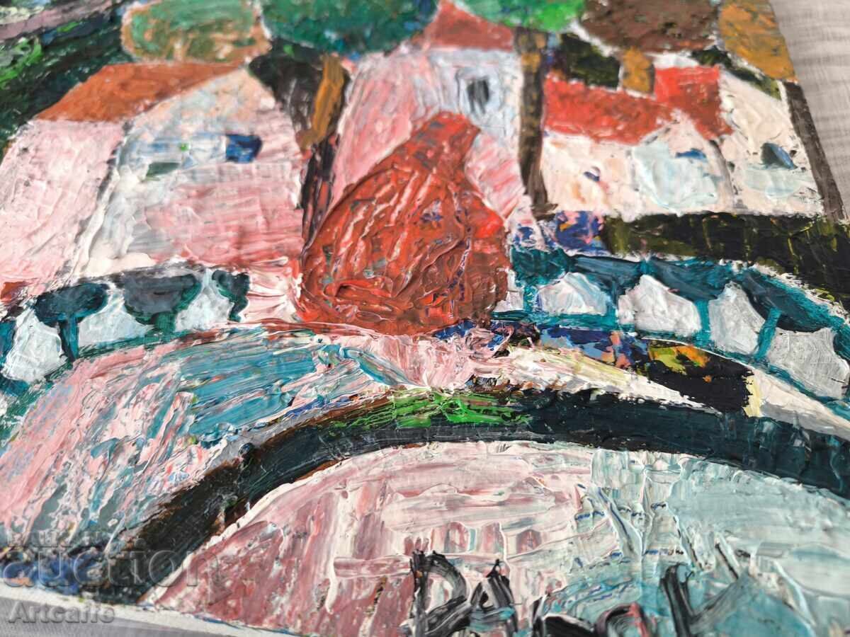 Dana Kandinsky - Landscape with houses, oil on canvas - 5 Dana Kandinsky - Landscape with houses, oil on canvas - 5