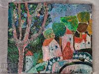 Dana Kandinsky - Landscape with houses, oil on canvas