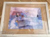 Plamen Bonev-watercolor, mixed media, new frame