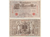 tino37- ГЕРМАНИЯ - 1000 МАРКИ /ЧЕРВЕН ПЕЧАТ/- 1910г- VF+