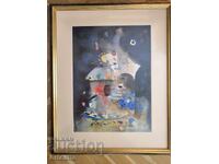 Rumen Mihaylov - watercolor, signed, 1996, framed