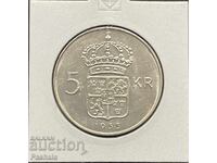 Sweden 5 kronor 1955. Silver.