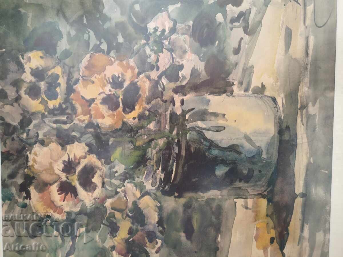 Delivery of Racho Popov-watercolor, signed, framed Delivery of Racho Popov-watercolor, signed, framed